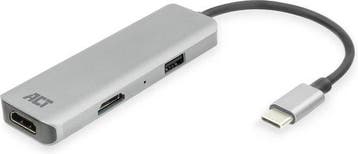 ACT USB-C 4K multiport adapter voor 2 HDMI schermen, USB-..., Verzenden, Nieuw