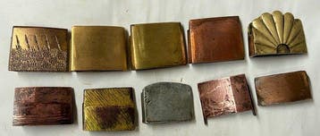 10 versierde habaki voor katana, zwaard, wakizashi, tanto