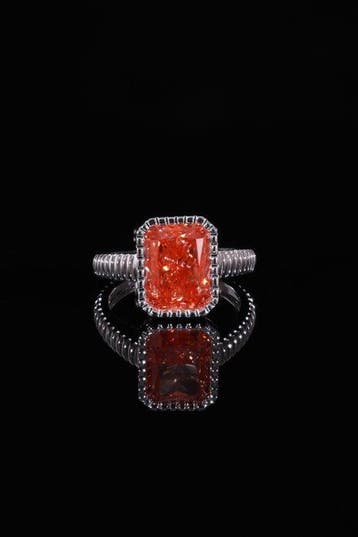 Ring - 14 karaat Witgoud - 4.29ct. tw. Roze Diamant (Fancy, Nieuw