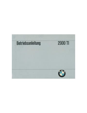 1967 BMW 2000 TI INSTRUCTIEBOEKJE DUITS, Ophalen of Verzenden