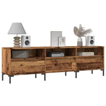 vidaXL Tv-meubel 150x30x44,5 cm bewerkt hout oud houtkleurig, Verzenden