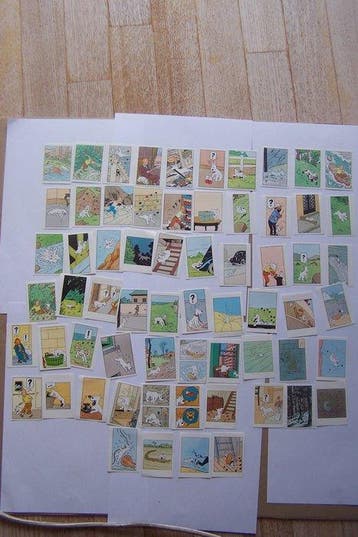 Tintin - 1 Volledige serie van 64 Chromos Bubble Gum -