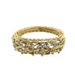 Luxe gouden armband met diamant; 1,78 ct. (Slavenarmband), Gebruikt, Overige kleuren, Ophalen of Verzenden, Met edelsteen