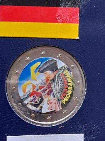 Europa. 2 Euro 2022 Erasmus (16 coins colored by private