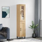 vidaXL Hoge kast 34,5x34x180 cm bewerkt hout sonoma, Verzenden, Nieuw