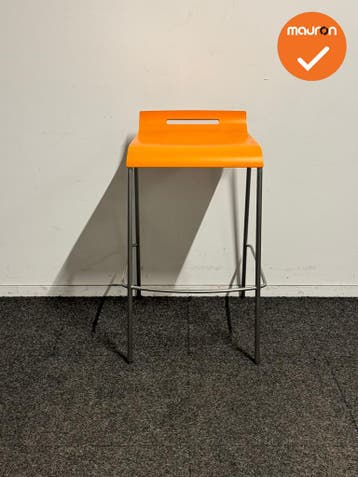 Oranje Van der Sluis Kruk – Refurbished Design met Chroom, Ophalen of Verzenden, Stoel