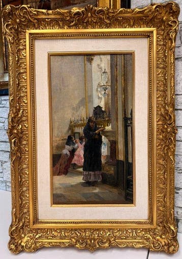 Alessandro Zezzos (1848-1914) - Luce in Cattedrale