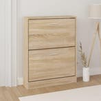 vidaXL Schoenenkast eiken 59x17x81 cm bewerkt hout, Huis en Inrichting, Verzenden, Nieuw