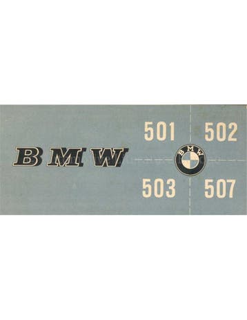 1955 BMW PROGRAMMA BROCHURE NEDERLANDS