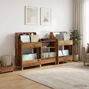 vidaXL Media Planken Set 3 st Oud hout 212 x 46 x 112 cm, Verzenden, Nieuw