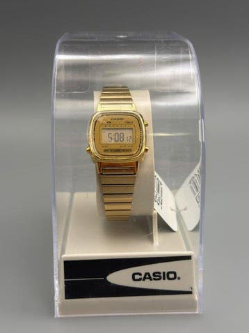 Casio Vintage Gold LCD Digital Watch | Preset Timer · Alarm