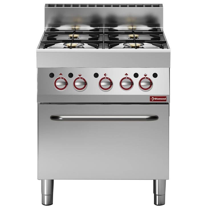 Fornuis + Oven | ALPHA 650 | Gas | 4 Branders | 22.2kW |, Zakelijke goederen, Horeca | Keukenapparatuur, Nieuw in verpakking, Verzenden