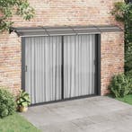 vidaXL Deurluifel Zwart 400x100 cm Polycarbonaat, Verzenden