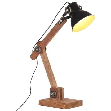 vidaXL Bureaulamp industrieel rond E27 58x18x90 cm zwart, Verzenden