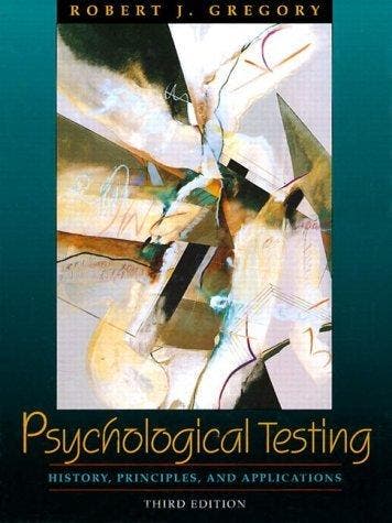 Psychological Testing 9780205304790 Robert J Gregory, Verzenden, Robert J Gregory