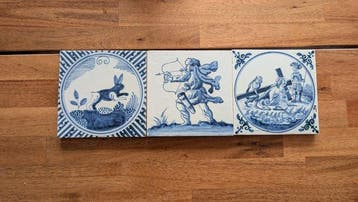 Tegel (5) - Oud Delft, Nijmegen - 1700-1800 & 1950-1970 -, Antiek en Kunst