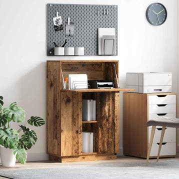 vidaXL Bureau Oud Hout Bewerkt hout 71.5 x 31.5 x 106.5 cm, Verzenden