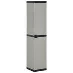 vidaXL Tuinkast met 3 schappen 34x40x168 cm grijs en zwart, Verzenden
