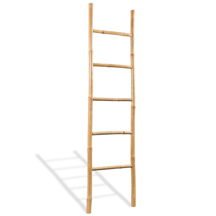 vidaXL Handdoekladder met 5 sporten 150 cm bamboe, Huis en Inrichting, Badkamer | Badtextiel en Accessoires, Nieuw, Verzenden