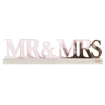 Tafeldecoratie Mr& Mrs 20cm, Hobby en Vrije tijd, Feestartikelen, Verzenden, Nieuw
