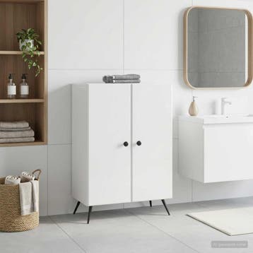 vidaXL Badkamer Opbergkast BREDA Hoogglans Wit 59,5 x 31 x, Verzenden, Nieuw