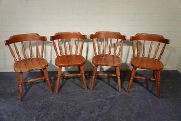 Fauteuil - Bois - Quatre bois de hêtre vintage