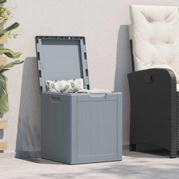 vidaXL Tuinbox 90 L PP houtlook grijs, Tuin en Terras, Verzenden, Nieuw