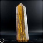 Krachtige tijgeroog-obelisk – Natuurlijke elegantie uit