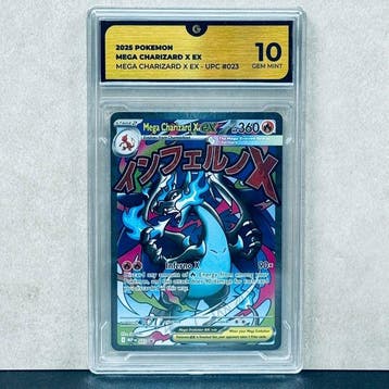 Pokémon Graded card - MEGA CHARIZARD 023 - Pokémon - GG 10