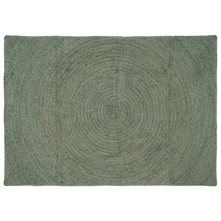 vidaXL Vloerkleden Olijfgroen 140 x 200 cm Jute, Huis en Inrichting, Stoffering | Tapijten en Vloerkleden, Nieuw, Verzenden