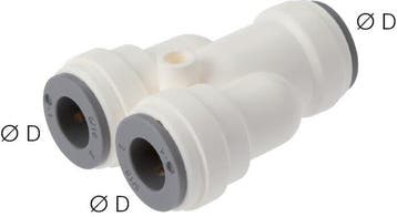 Raccord enfichable en Y 6mm POM EPDM FDA [2 Pièces]., Verzenden