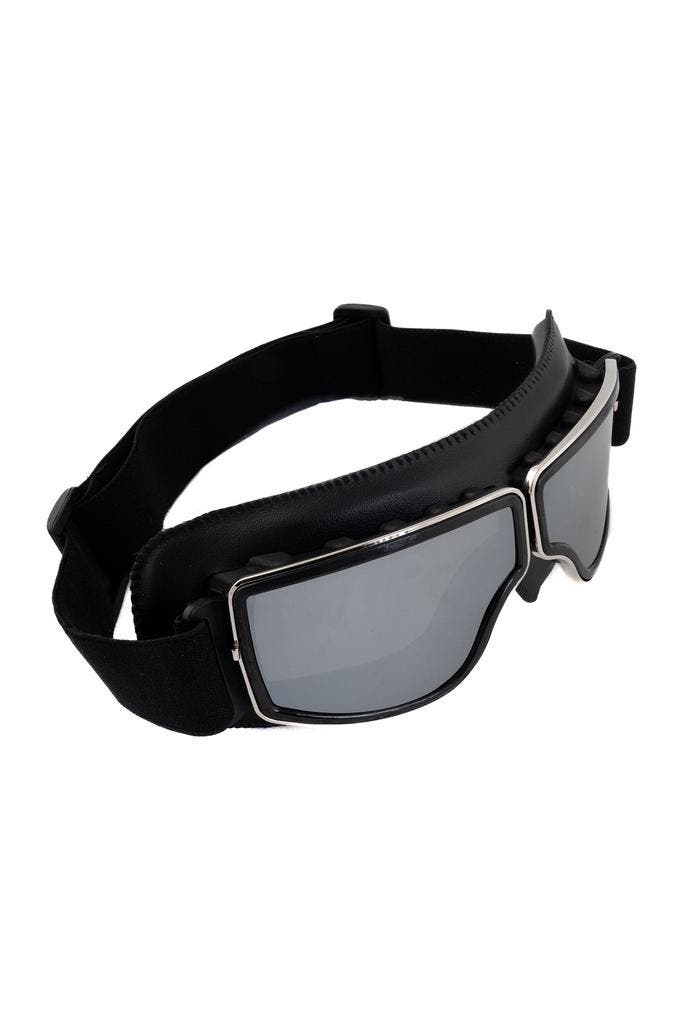 Goggles Motorbril Skibril Bril Zwart Montuur Zilveren Spiege, Kleding | Heren, Carnavalskleding en Feestkleding, Nieuw, Ophalen of Verzenden