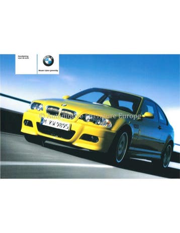 2005 BMW M3 COUPÉ INSTRUCTIEBOEKJE NEDERLANDS