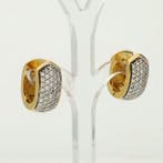 Boucles doreilles - 18 carats Or jaune - 0.88ct. tw.