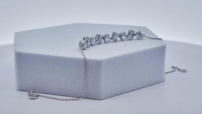 Zonder minimumprijs - Armband - 14 karaat Witgoud - 2.35ct., Bijoux, Sacs & Beauté, Bracelets