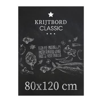 Krijtbord Classic 80x120 cm Zonder Ophangsysteem, Verzenden, Nieuw