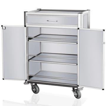 Minibar Bijvulwagen | Aluminium/Hout | 3 Niveaus | Wielen, Zakelijke goederen, Verzenden, Nieuw in verpakking