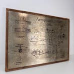 Cadre- Avions brevets daéronefs plaque murale - Aluminium,