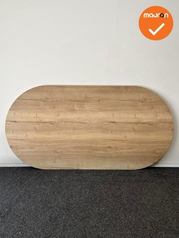 Nieuw vergaderblad - Ovaal - 240x120cm- Bladkleur naar keuze, Vergader- of Presentatieruimte, Ophalen of Verzenden, Gebruikt, Bureau