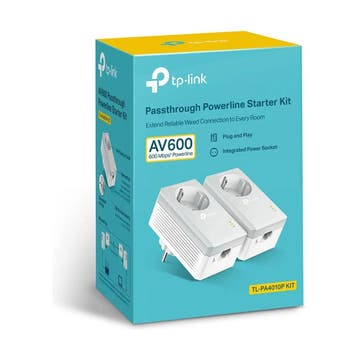 TP-Link TL-PA4010P Kit - Powerline AV600 Ethernet-adapter..., Ophalen of Verzenden, Nieuw