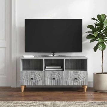 vidaXL TV Kast 102 x 34,5 x 50 cm Grijze Sonoma, Huis en Inrichting, Verzenden, Nieuw