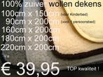 Wollen deken van 100% Merino wol Schapenwollen dekens €39,95, Huis en Inrichting, Woonaccessoires | Overige, Verzenden, Nieuw