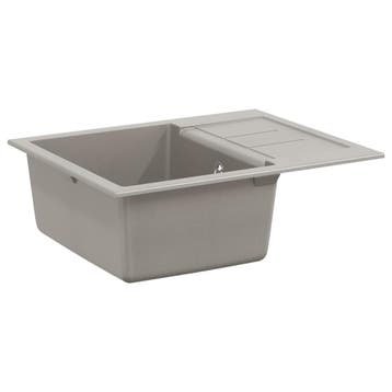 vidaXL Wasbak Grijs 620 x 500 mm 80% Kwarts en 20% Hars, Verzenden, Nieuw