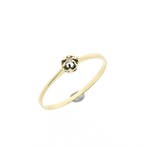 Gouden solitairring met diamant; 0,01 ct., Handtassen en Accessoires, Ringen, Gebruikt, Overige kleuren, Ophalen of Verzenden