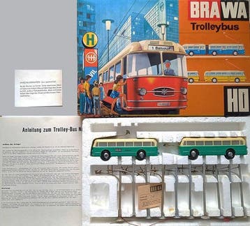 BRAWA 1:87 - Modelbus (32) - Trolleybus nr. 6100/6102 - met, Hobby en Vrije tijd, Nieuw