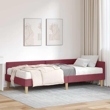 vidaXL Hoekbedframe met Matras Anders met hoofdeinde 2 st, Huis en Inrichting, Verzenden, Nieuw