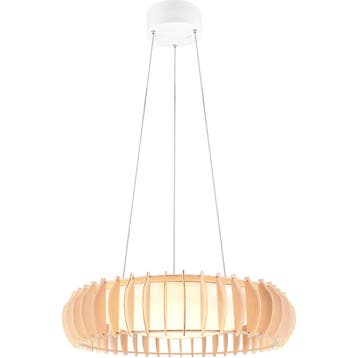 Stijlvolle Witte Stoffen LED Hanglamp - Dimbaar 40W LED Lamp, Verzenden, Nieuw
