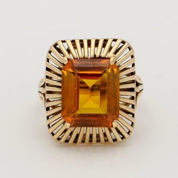 Bague - 18 carats Or jaune Saphir, Bijoux, Sacs & Beauté