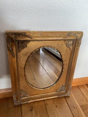 Miroir- Miroir mural classique doré avec cadre intérieur