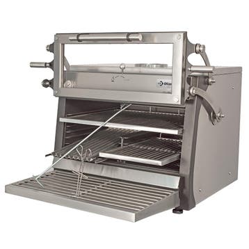 Houtskooloven-BBQ | Met Hefbare Deur | RVS | 75kg/u | GN, Verzenden